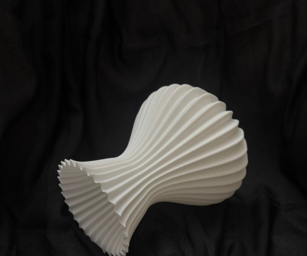 Dekoratif Modern Beyaz Vazo - 3D Tasarım 